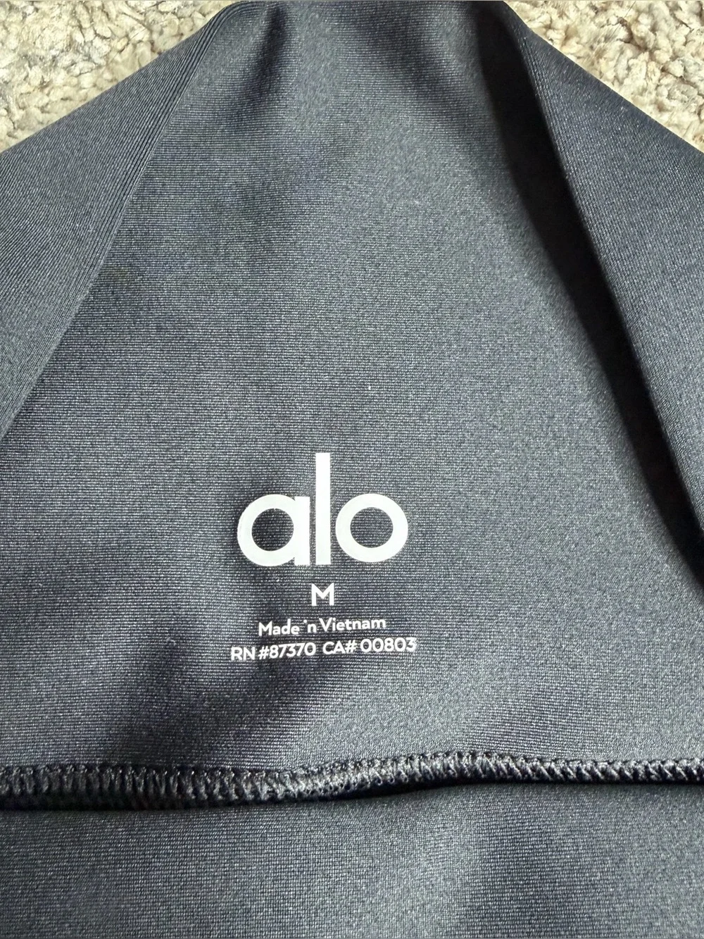 Alo high waist air lift leggings medium black full length 28” athletic yoga